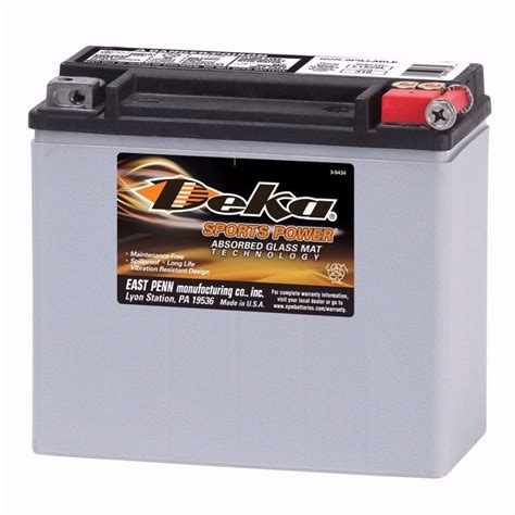 Your job is already done - no more filling with acid The replacement Deka ETX20L motorcycle battery has the following characteristics Maintenance-Free Design; Spillproof and Leakproof Design. . Etx20l battery